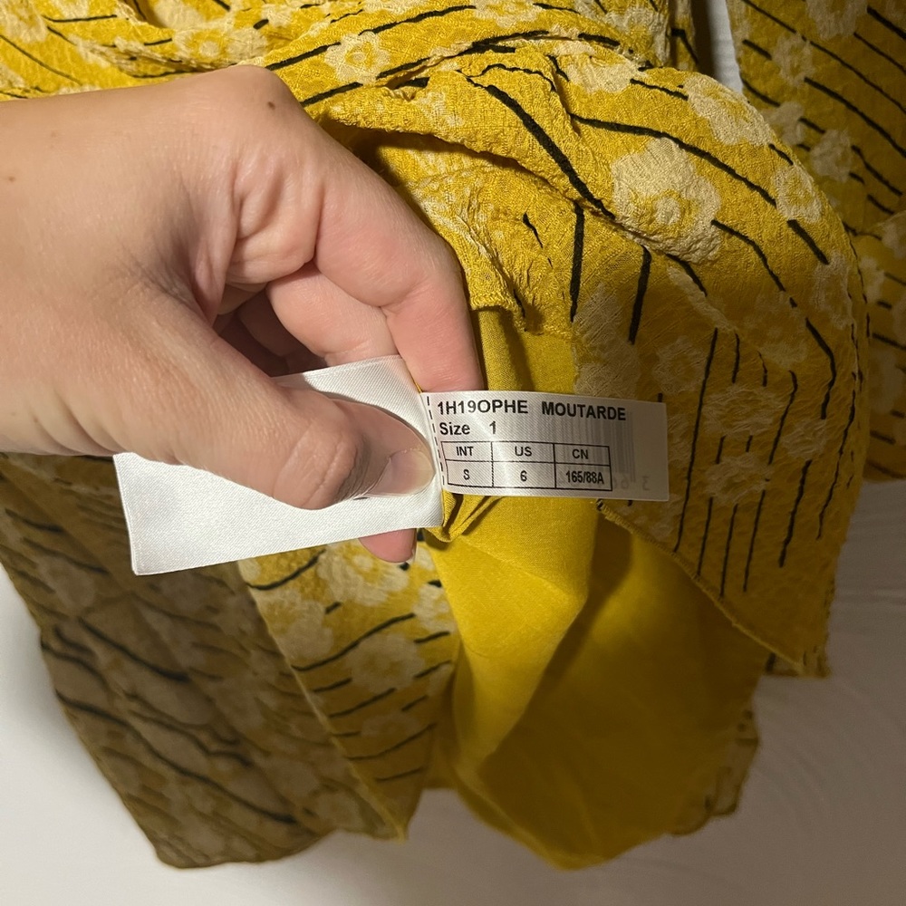 ba&sh Yellow Patterned Mini Dress - Picture 7 of 7